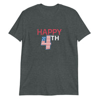 100% cotton t-shirt  "Happy 4th"