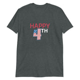 100% cotton t-shirt  "Happy 4th"