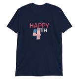 100% cotton t-shirt  "Happy 4th"