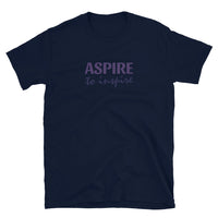 Soft and comfy short-sleeve 100% ring-spun cotton T-Shirt  "ASPIRE TO INSPIRE"