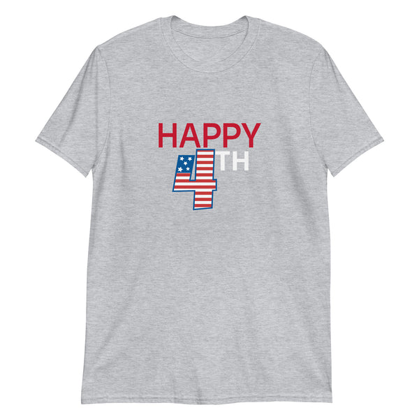 100% cotton t-shirt  "Happy 4th"