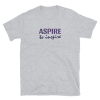 Soft and comfy short-sleeve 100% ring-spun cotton T-Shirt  "ASPIRE TO INSPIRE"