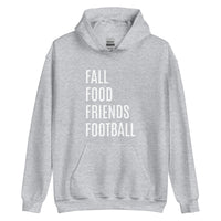 Unisex Hoodie "FALL FOOD FRIENDS FOOTBALL"