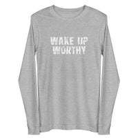 Unisex Long Sleeve Cotton Tee "WAKE UP WORTHY"