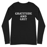 Unisex Long Sleeve Cotton Tee "GRATITUDE AND GRIT"