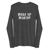 Unisex Long Sleeve Cotton Tee "WAKE UP WORTHY"