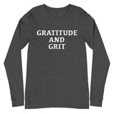 Unisex Long Sleeve Cotton Tee "GRATITUDE AND GRIT"