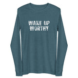 Unisex Long Sleeve Cotton Tee "WAKE UP WORTHY"