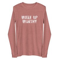 Unisex Long Sleeve Cotton Tee "WAKE UP WORTHY"