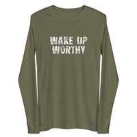 Unisex Long Sleeve Cotton Tee "WAKE UP WORTHY"