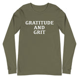 Unisex Long Sleeve Cotton Tee "GRATITUDE AND GRIT"