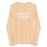 Unisex Long Sleeve Cotton Tee "WAKE UP WORTHY"