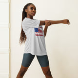 Unisex performance crew neck t-shirt "RUGGED AMERICAN FLAG"