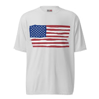 Performance crew neck t-shirt "CROOKED FLAG"