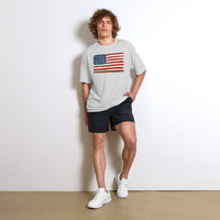 Unisex performance crew neck t-shirt  "AMERICAN FLAG"