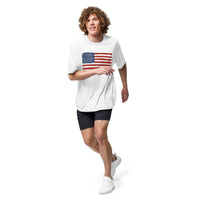 Unisex performance crew neck t-shirt  "AMERICAN FLAG"