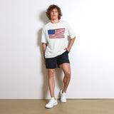 Performance crew neck t-shirt "CROOKED FLAG"