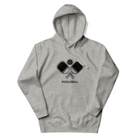 Cotton hoodie with matching drawstrings, and a front pocket - "PICKLEBALL"