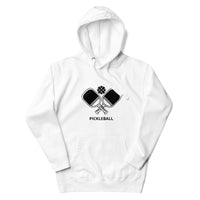 Cotton hoodie with matching drawstrings, and a front pocket - "PICKLEBALL"