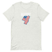 Unisex t-shirt feels soft and lightweight "HAPPY 4th"