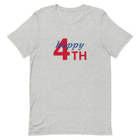 Unisex t-shirt feels soft and lightweight "HAPPY 4TH"