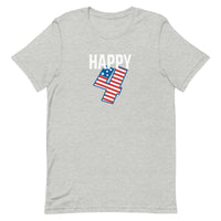 Unisex t-shirt feels soft and lightweight "HAPPY 4th"