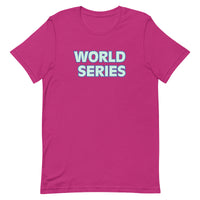 Soft and lightweight t-shirt  "WORLD SERIES" (baseball on back collar)