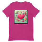 Unisex t-shirt feels soft and lightweight "HEARTS & FLOWERS"