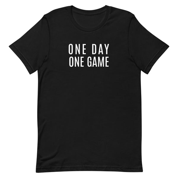 Lightweight cotton t-shirt   "ONE DAY ONE GAME"