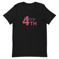 Unisex t-shirt feels soft and lightweight "HAPPY 4TH"