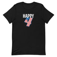 Unisex t-shirt feels soft and lightweight "HAPPY 4th"