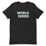 Soft and lightweight t-shirt  "WORLD SERIES" (baseball on back collar)