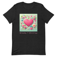 Unisex t-shirt feels soft and lightweight "HEARTS & FLOWERS"