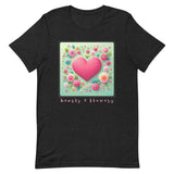 Unisex t-shirt feels soft and lightweight "HEARTS & FLOWERS"