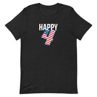 Unisex t-shirt feels soft and lightweight "HAPPY 4th"