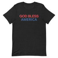 Unisex t-shirt feels soft and lightweight "GOD BLESS AMERICA"