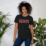 Unisex t-shirt feels soft and lightweight "GOD BLESS AMERICA"