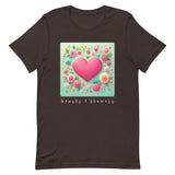 Unisex t-shirt feels soft and lightweight "HEARTS & FLOWERS"