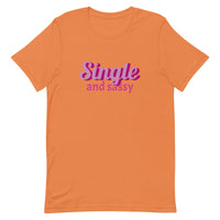 Lightweight cotton t-shirt  "SINGLE AND SASSY"