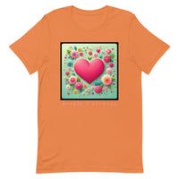 Unisex t-shirt feels soft and lightweight "HEARTS & FLOWERS"