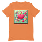 Unisex t-shirt feels soft and lightweight "HEARTS & FLOWERS"