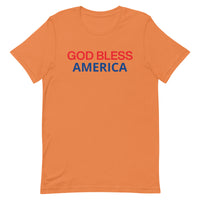 Unisex t-shirt feels soft and lightweight "GOD BLESS AMERICA"