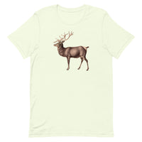 Soft, breathable, cotton t-shirt  "ELK" (additional elk on back collar)