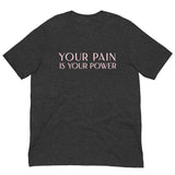 Soft and lightweight t-shirt  "YOU'RE PAIN IS YOUR POWER"