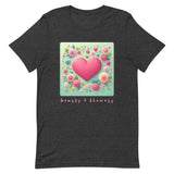 Unisex t-shirt feels soft and lightweight "HEARTS & FLOWERS"