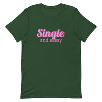 Lightweight cotton t-shirt  "SINGLE AND SASSY"