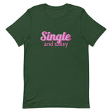 Lightweight cotton t-shirt  "SINGLE AND SASSY"