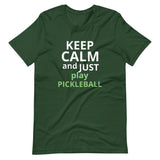 Unisex t-shirt feels soft and lightweight "KEEP CALM AND JUST PLAY PICKLEBALL"