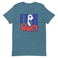 Unisex t-shirt feels soft and lightweight 'USA"