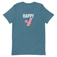 Unisex t-shirt feels soft and lightweight "HAPPY 4th"